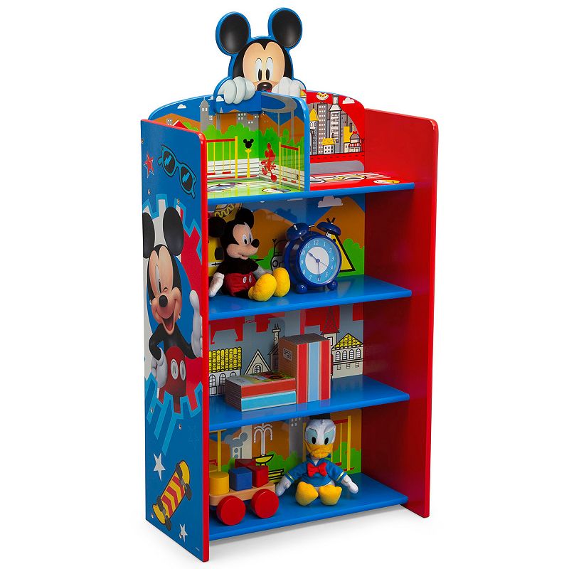 Disneys Mickey Mouse Wooden Playhouse 4-Shelf Bookcase for Kids by Delta C