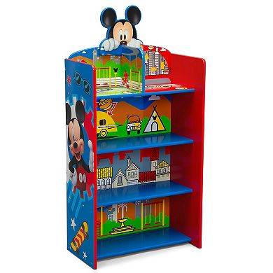 Disney's Mickey Mouse Wooden Playhouse 4-Shelf Bookcase for Kids by ...
