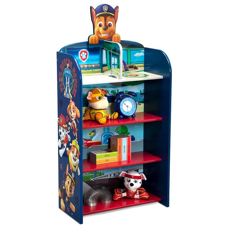 Nick Jr. PAW Patrol Wooden Playhouse 4-Shelf Bookcase for Kids by Delta Chi