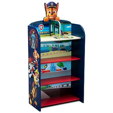 Nick Jr. PAW Patrol Wooden Playhouse 4-Shelf Bookcase for Kids by Delta Children