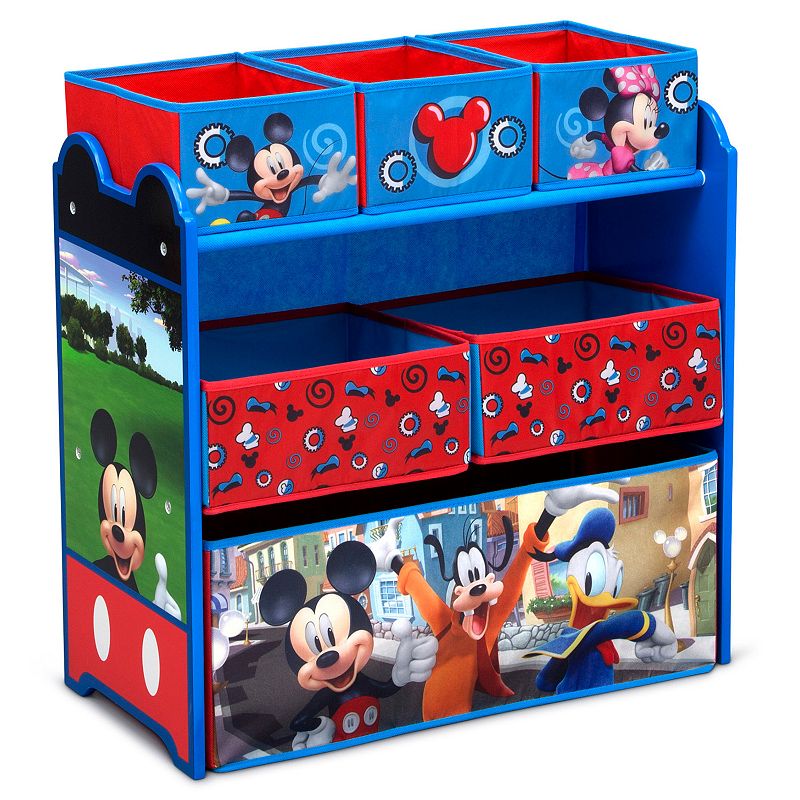 Disneys Mickey Mouse 6-Bin Design and Store Toy Organizer by Delta Childre
