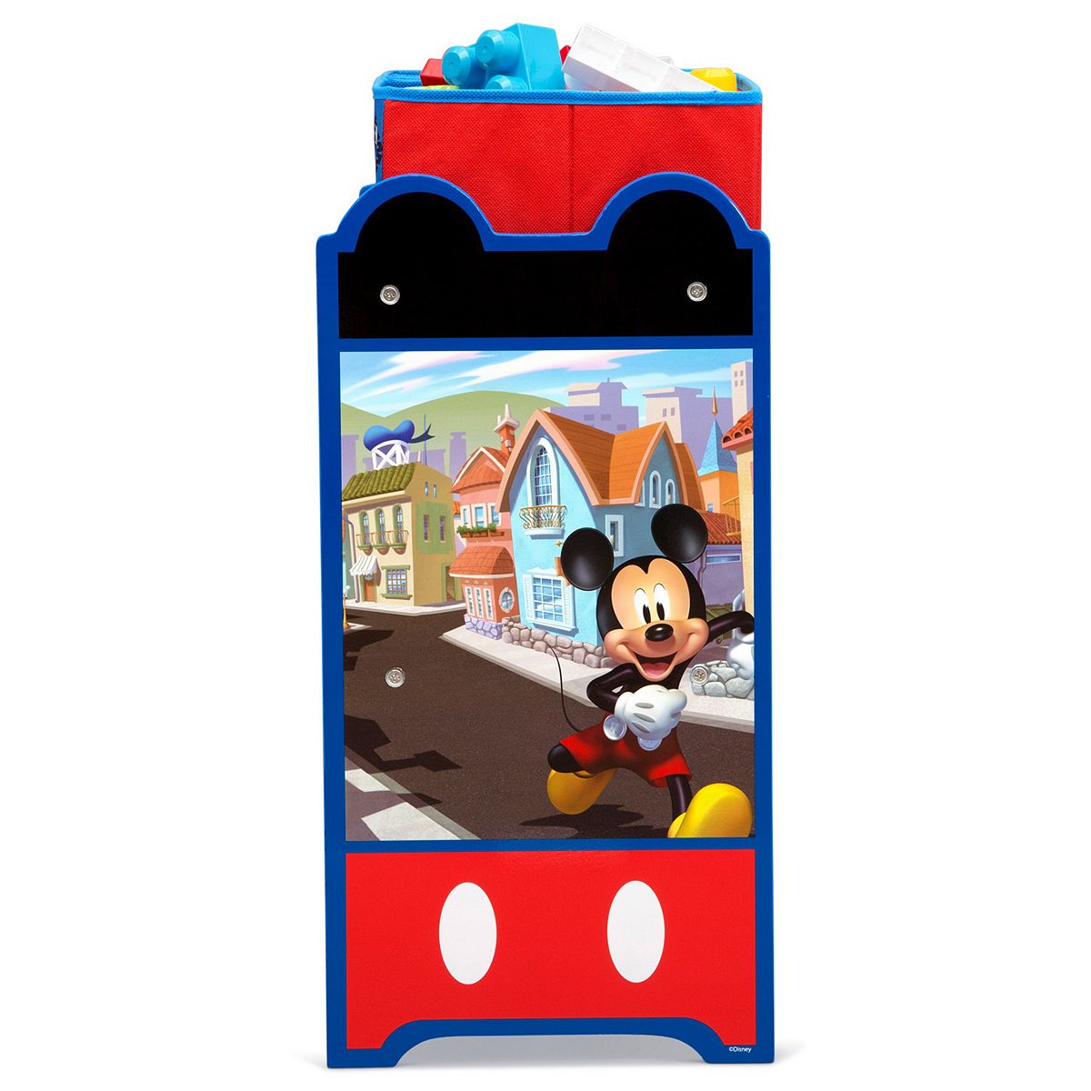 Mickey Mouse vertical toy storage organizer with bins