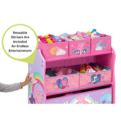 Delta Children Peppa Pig 6-Bin Design and Store Toy Organizer