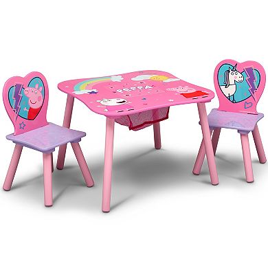 Peppa Pig Table and Chair Set with Storage by Delta Children