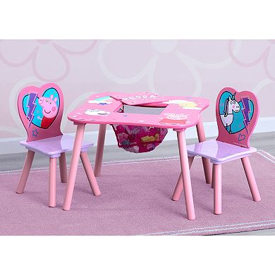 Peppa Pig Table and Chair Set with Storage by Delta Children