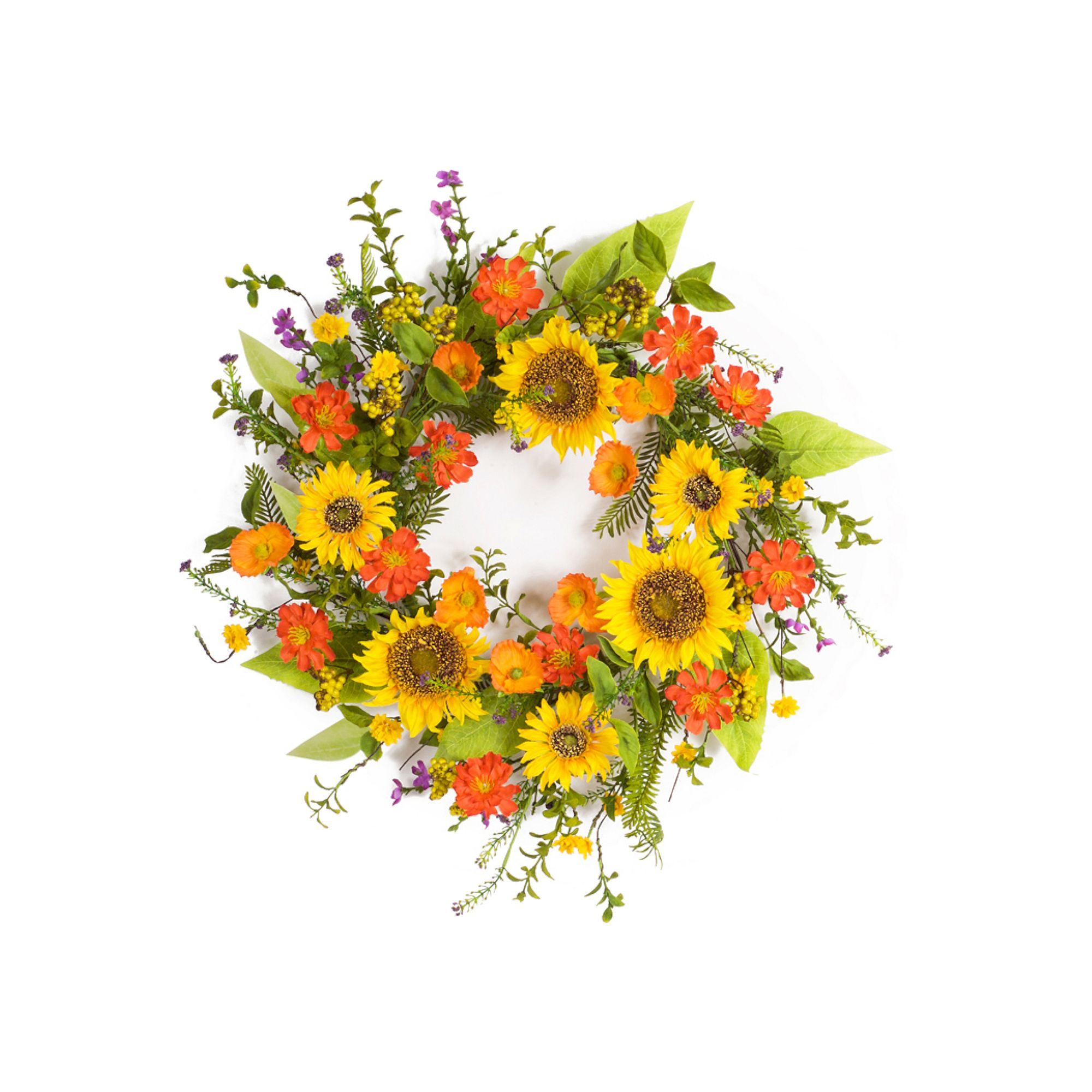 Melrose Artificial Sunflower Wreath, Multi