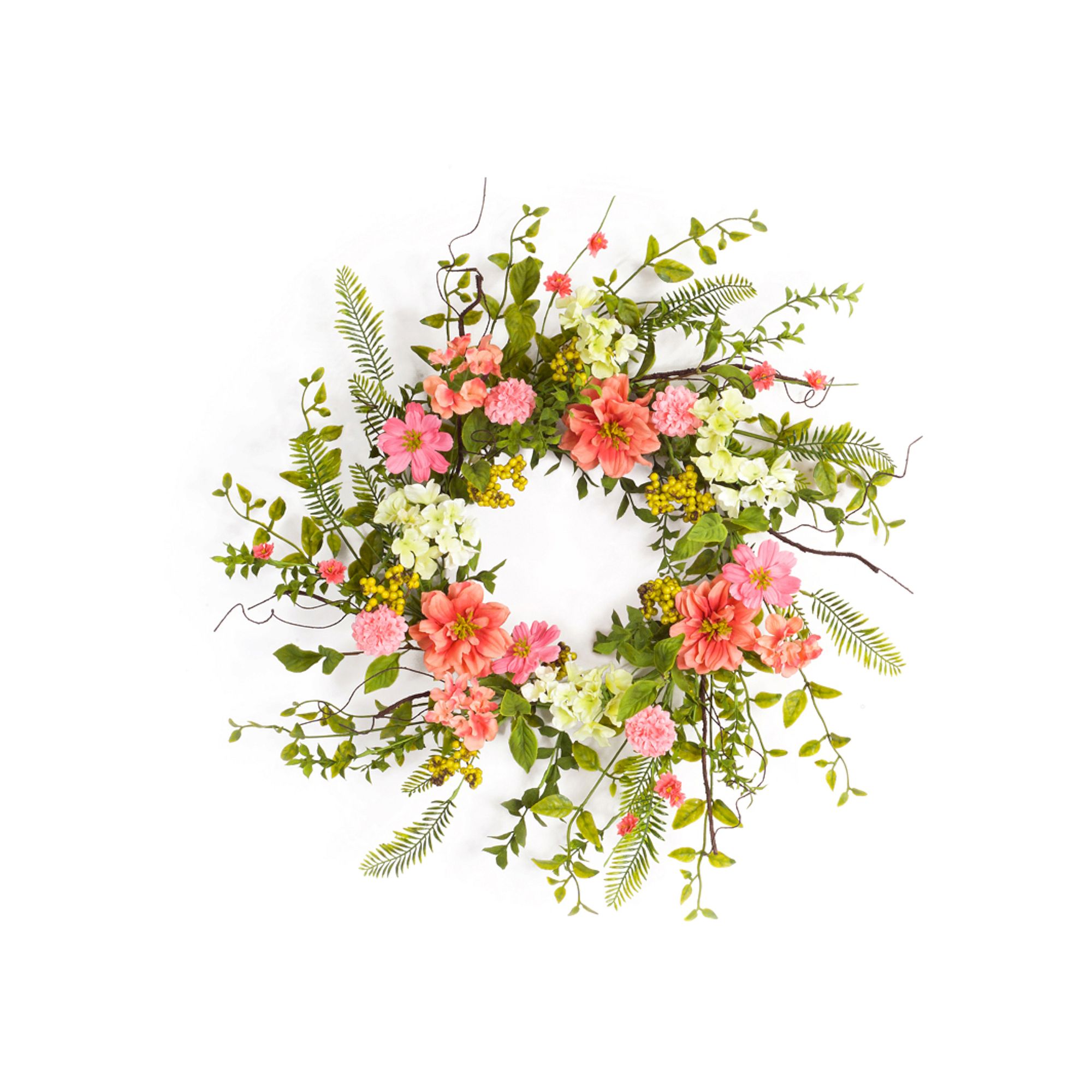 Melrose Artificial Cosmos & Berry Wreath, Multi