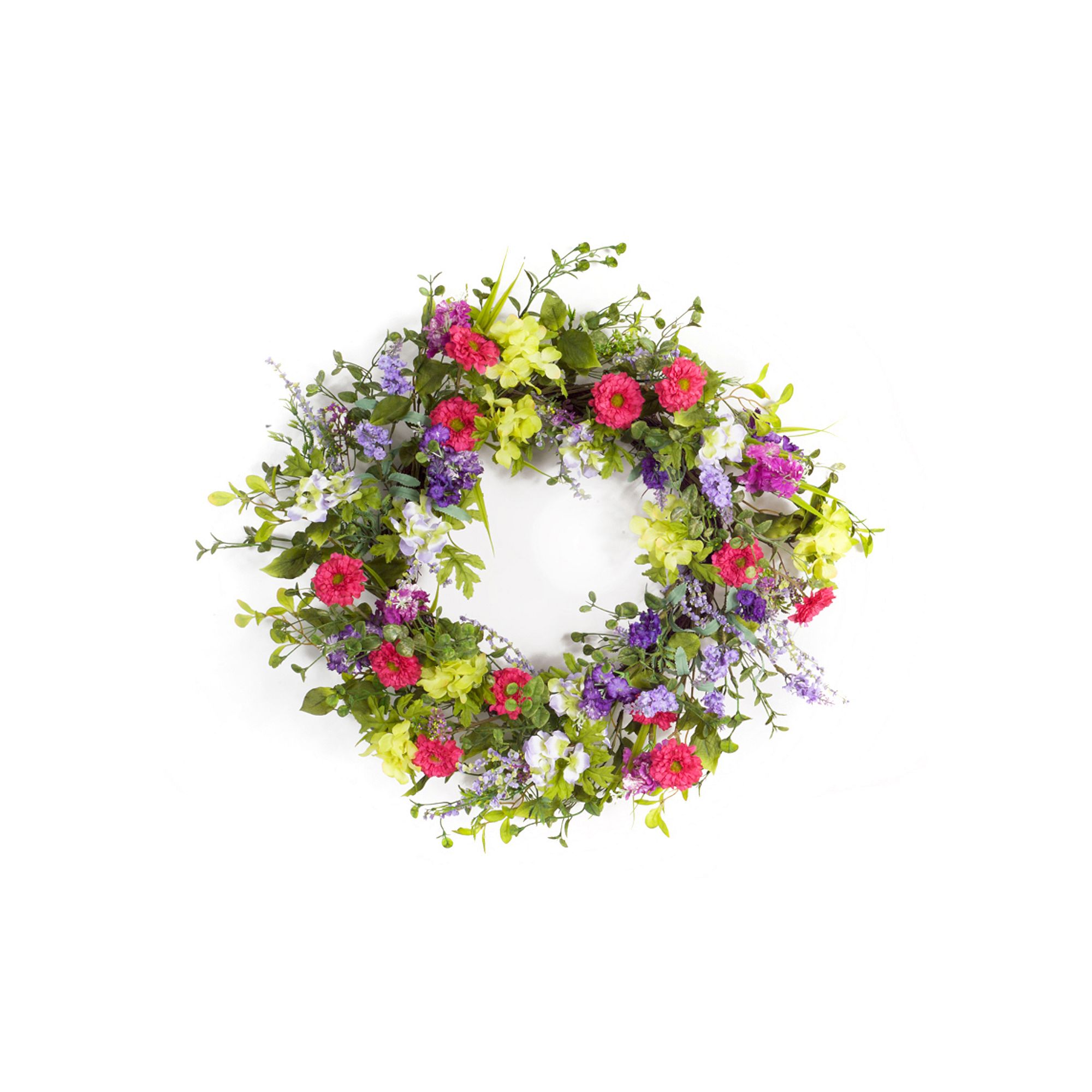 Melrose Artificial Mixed Floral II Wreath, Multi