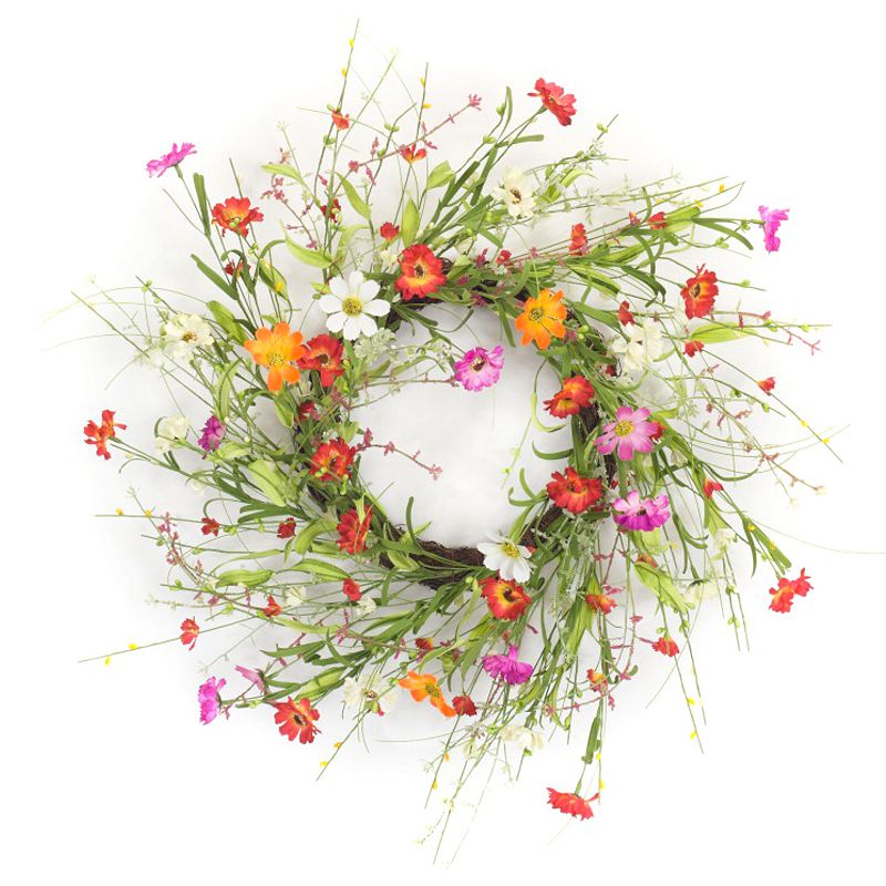 Melrose Artificial Mixed Floral IV Wreath, Multicolor