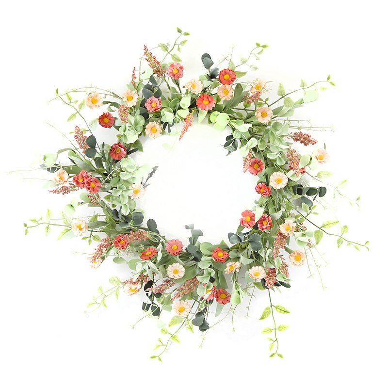 70303531 Melrose Mini Artificial Daisy Wreath, Multicolor sku 70303531