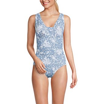 Women's Lands' End Grecian Slendersuit Tummy Control One-Piece Swimsuit