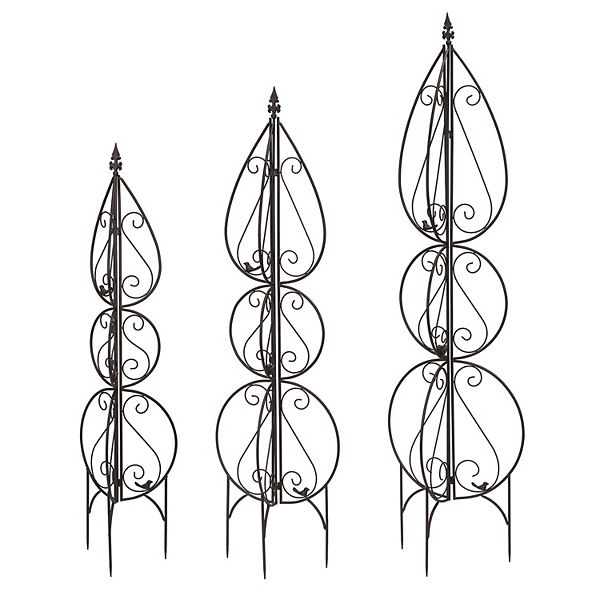 Scroll Indoor / Outdoor Trellis Floor Decor 3-piece Set