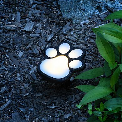 Solar Paw Print Pathway Lights 4-piece Set