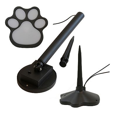 Solar Paw Print Pathway Lights 4-piece Set