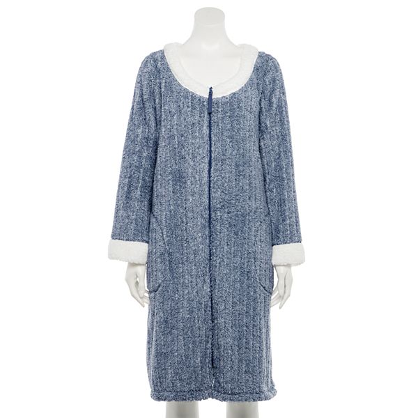 Women's Croft & Barrow® Textured Zip-Front Robe