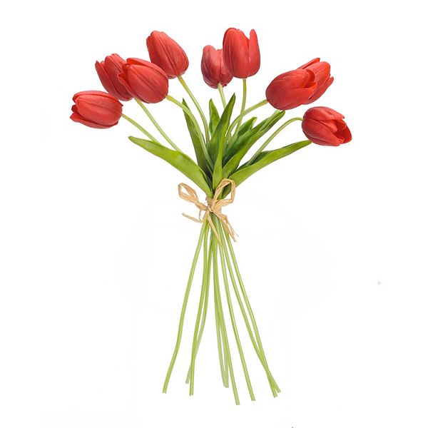 Artificial Red Tulip Table Decor 6-piece Set