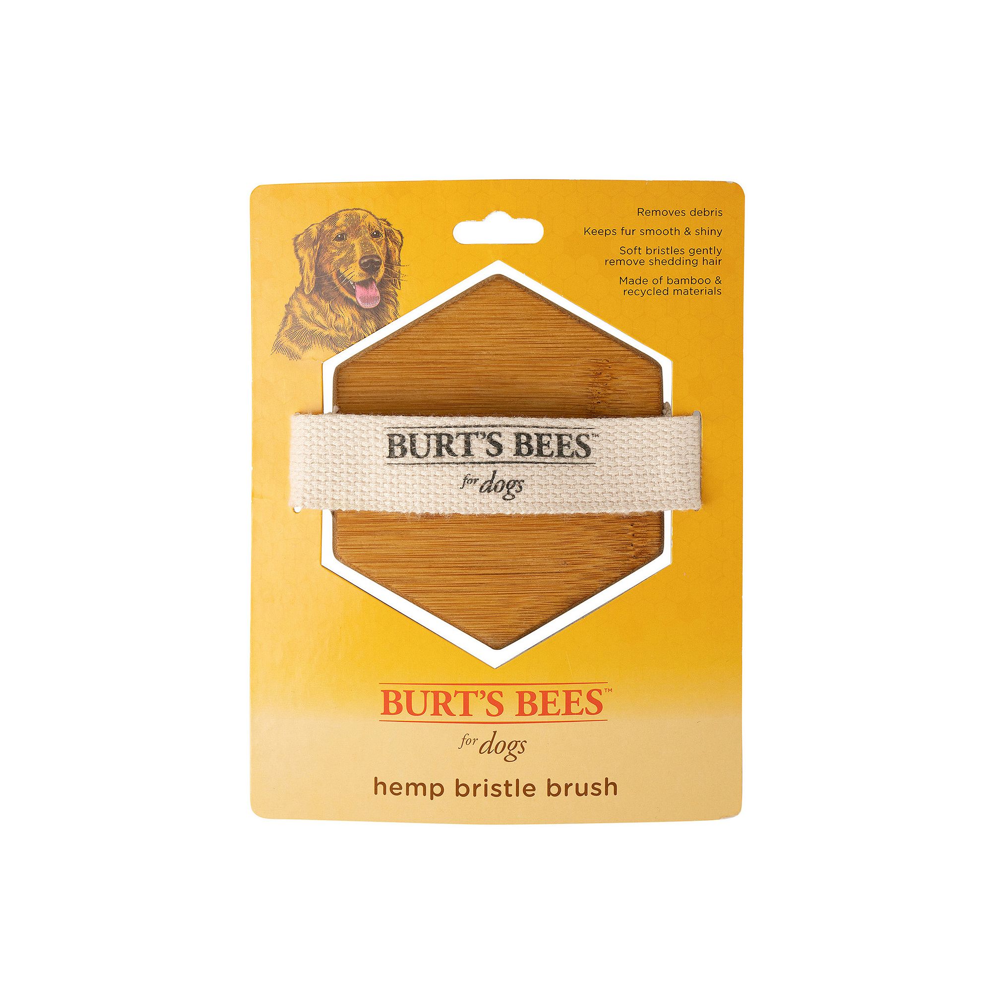 Burts Bees for Pets Dog Hemp Bristle Brush, Multi