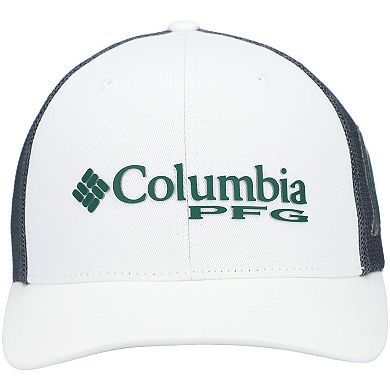 Men's Columbia White Michigan State Spartans PFG Snapback Adjustable Hat