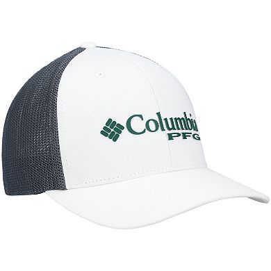 Men's Columbia White Michigan State Spartans PFG Snapback Adjustable Hat