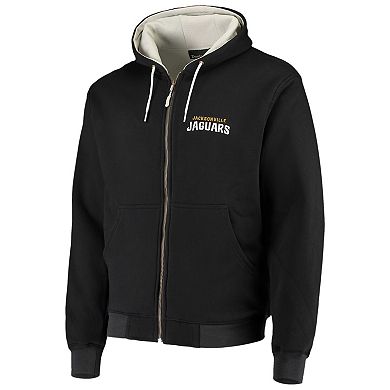 Men's Dunbrooke Black Jacksonville Jaguars Craftsman Thermal-Lined Full-Zip Hoodie