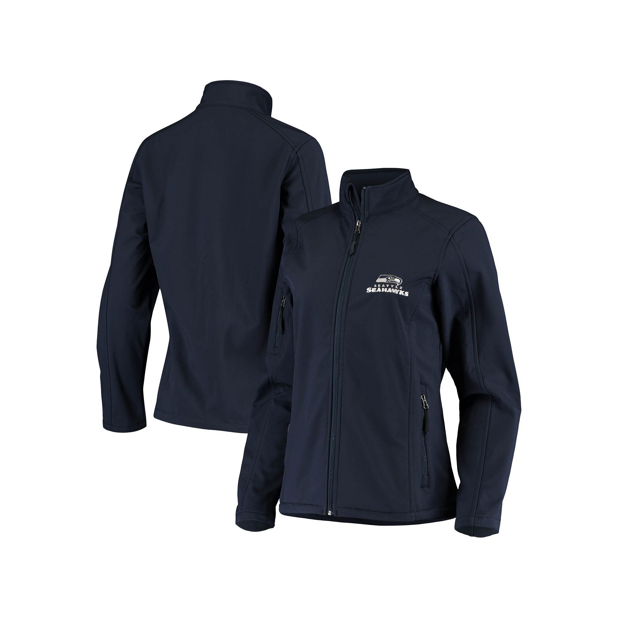 Womens College Navy Seattle Seahawks Full-Zip Sonoma Softshell Jacket, Siz