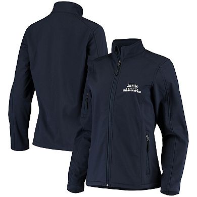 Women's College Navy Seattle Seahawks Full-Zip Sonoma Softshell Jacket