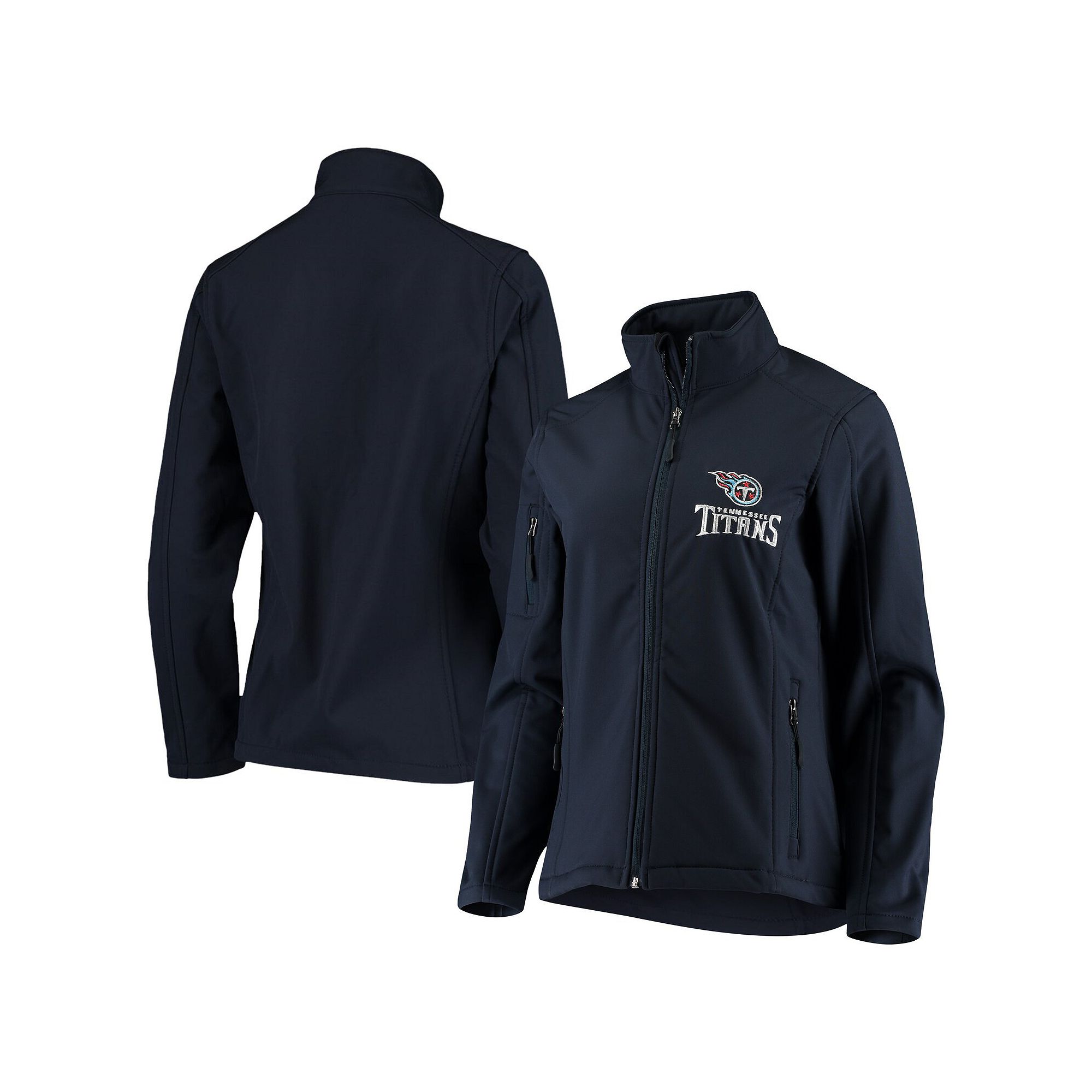 Womens Navy Tennessee Titans Full-Zip Sonoma Softshell Jacket, Size: Small