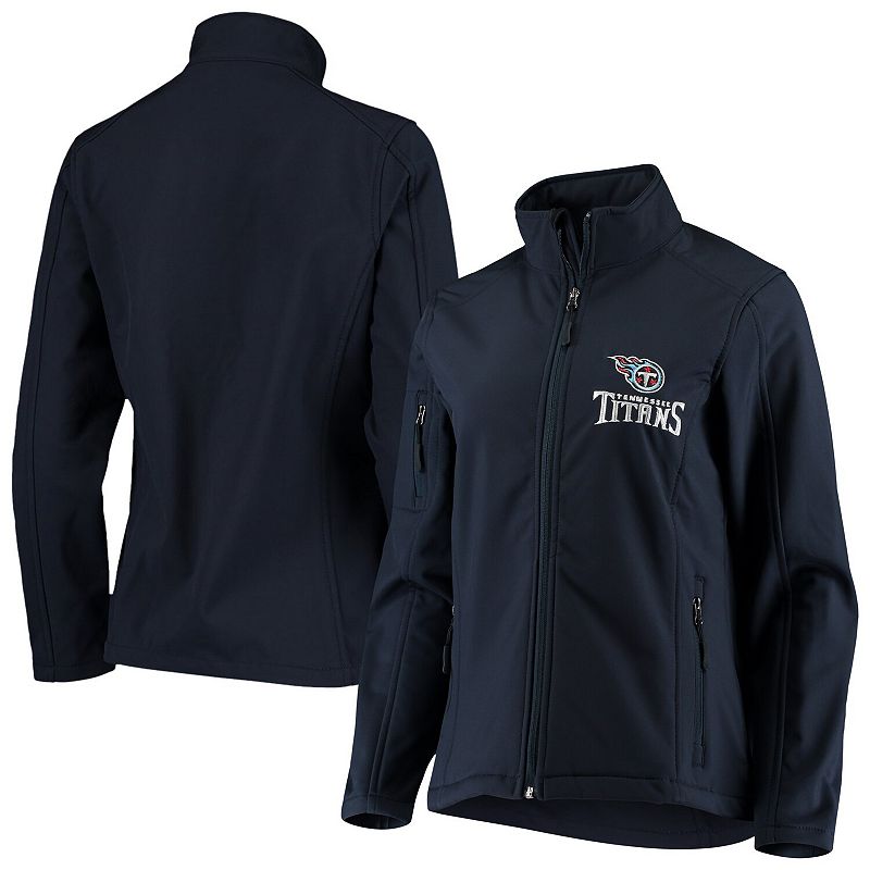 Women's Navy Tennessee Titans Full-Zip Sonoma Softshell Jacket, Size: Small, Blue