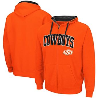 Men's Colosseum Orange Oklahoma State Cowboys Big & Tall Full-Zip Hoodie