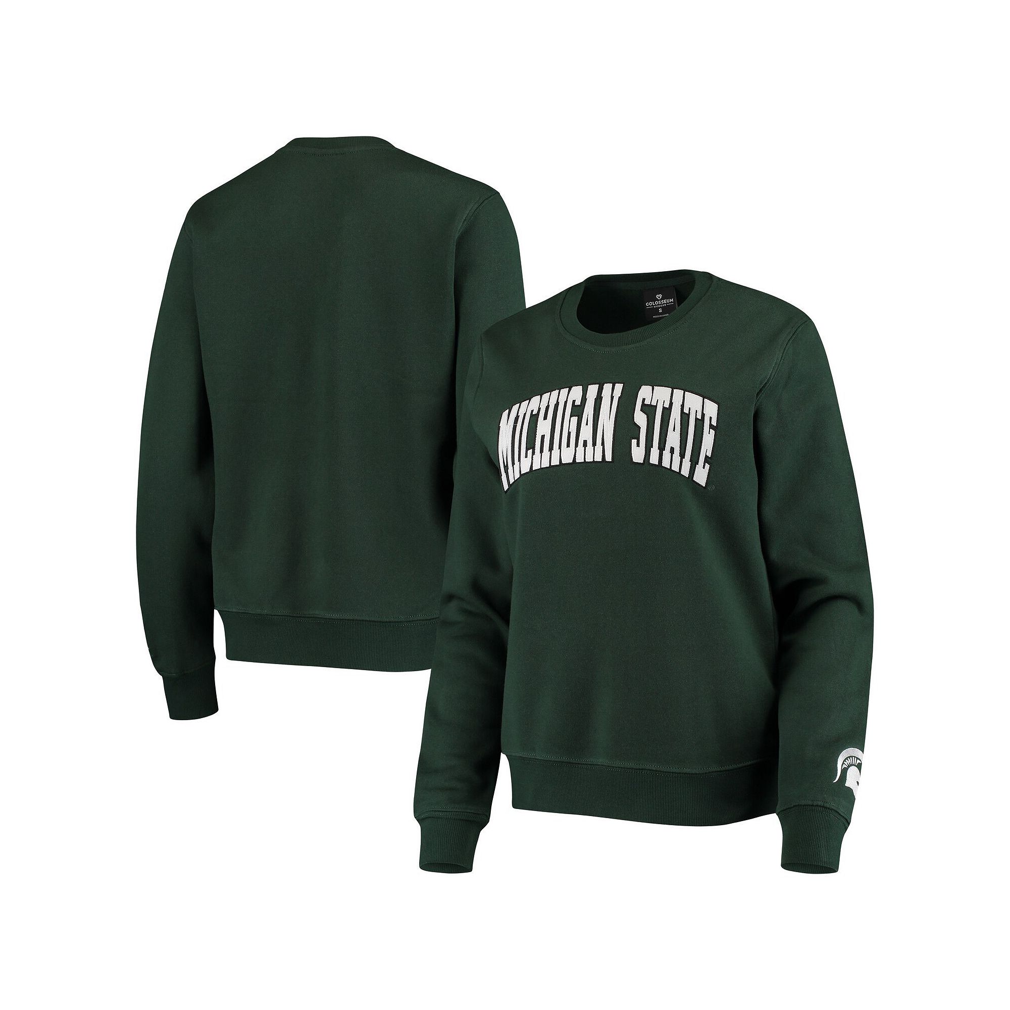 Womens Colosseum Green Michigan State Spartans Campanile Pullover Sweatshi