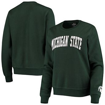 Women's Colosseum Green Michigan State Spartans Campanile Pullover Sweatshirt