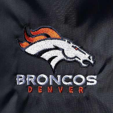 Men's Navy Denver Broncos Coaches Classic Raglan Full-Snap Windbreaker Jacket