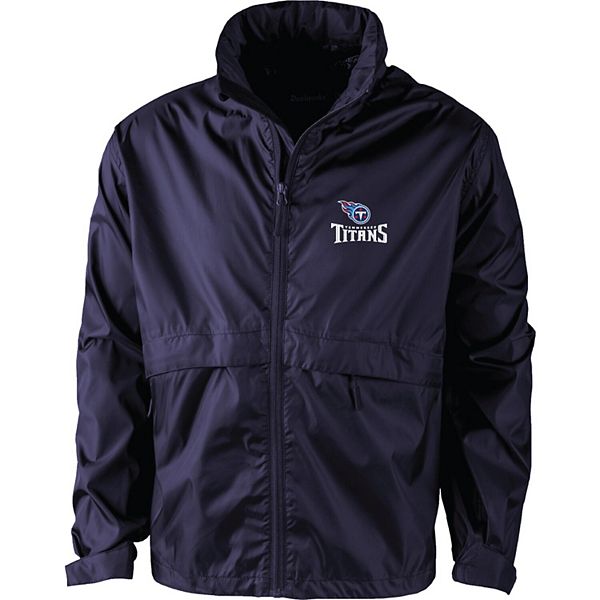 Men's Dunbrooke Navy Tennessee Titans Circle Sportsman Waterproof Packable  Full-Zip Jacket