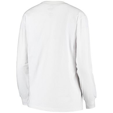 Women's Pressbox White Florida Gators Big Block Whiteout Long Sleeve T-Shirt