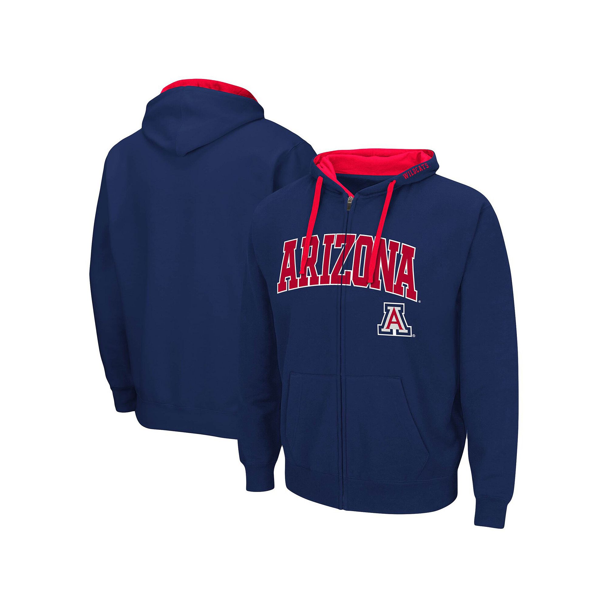 Mens Colosseum Navy Arizona Wildcats Big & Tall Full-Zip Hoodie, Size: 4XB
