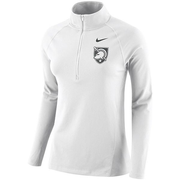Women's Nike White Army Black Knights Element Core 1/2 Zip Jacket