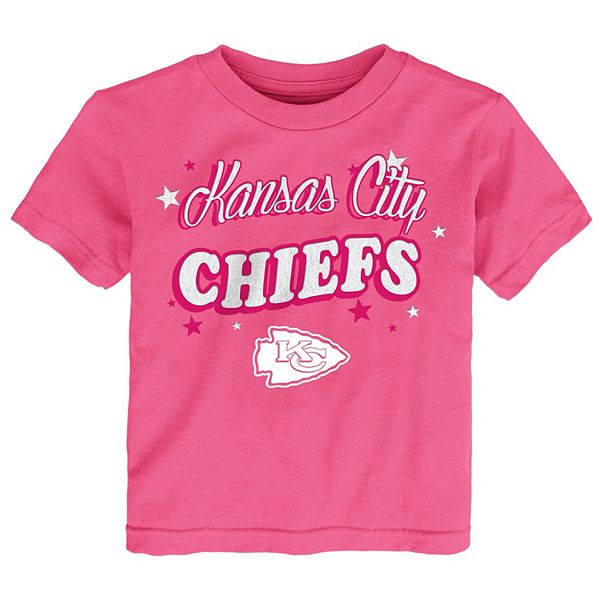 Girls Infant Pink Kansas City Chiefs My Team T-Shirt