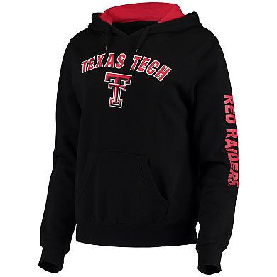 Women's Colosseum Black Texas Tech Red Raiders Loud and Proud Pullover Hoodie