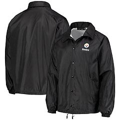 Pittsburgh Steelers Starter Big Joe Plaid Full-Zip Hoodie Jacket - Black