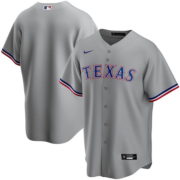 Men's Texas Rangers Nike Gray Road Custom Replica Jersey