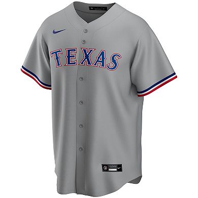 Men's Nike Gray Texas Rangers Road Replica Team Jersey