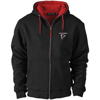 Men's Dunbrooke Black Atlanta Falcons Craftsman Thermal-Lined Full-Zip Hoodie