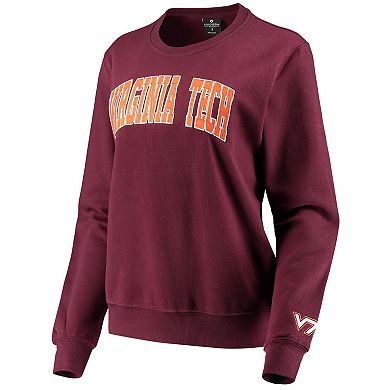 Women's Colosseum Maroon Virginia Tech Hokies Campanile Pullover Sweatshirt