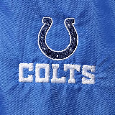Men's Royal Indianapolis Colts Coaches Classic Raglan Full-Snap Windbreaker Jacket