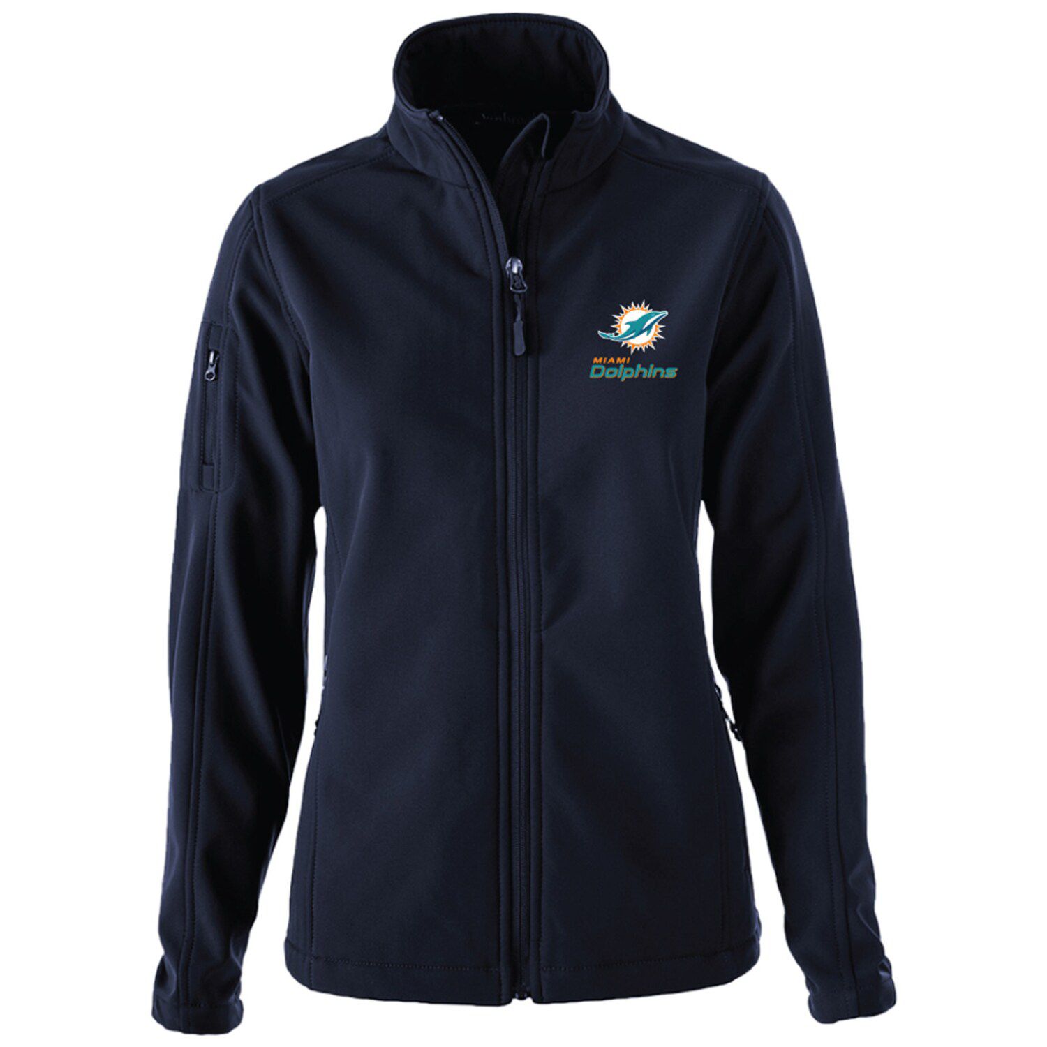 Women's Wear by Erin Andrews Orange Miami Dolphins Vintage Throwback Windbreaker Full-Zip Jacket Size: Medium