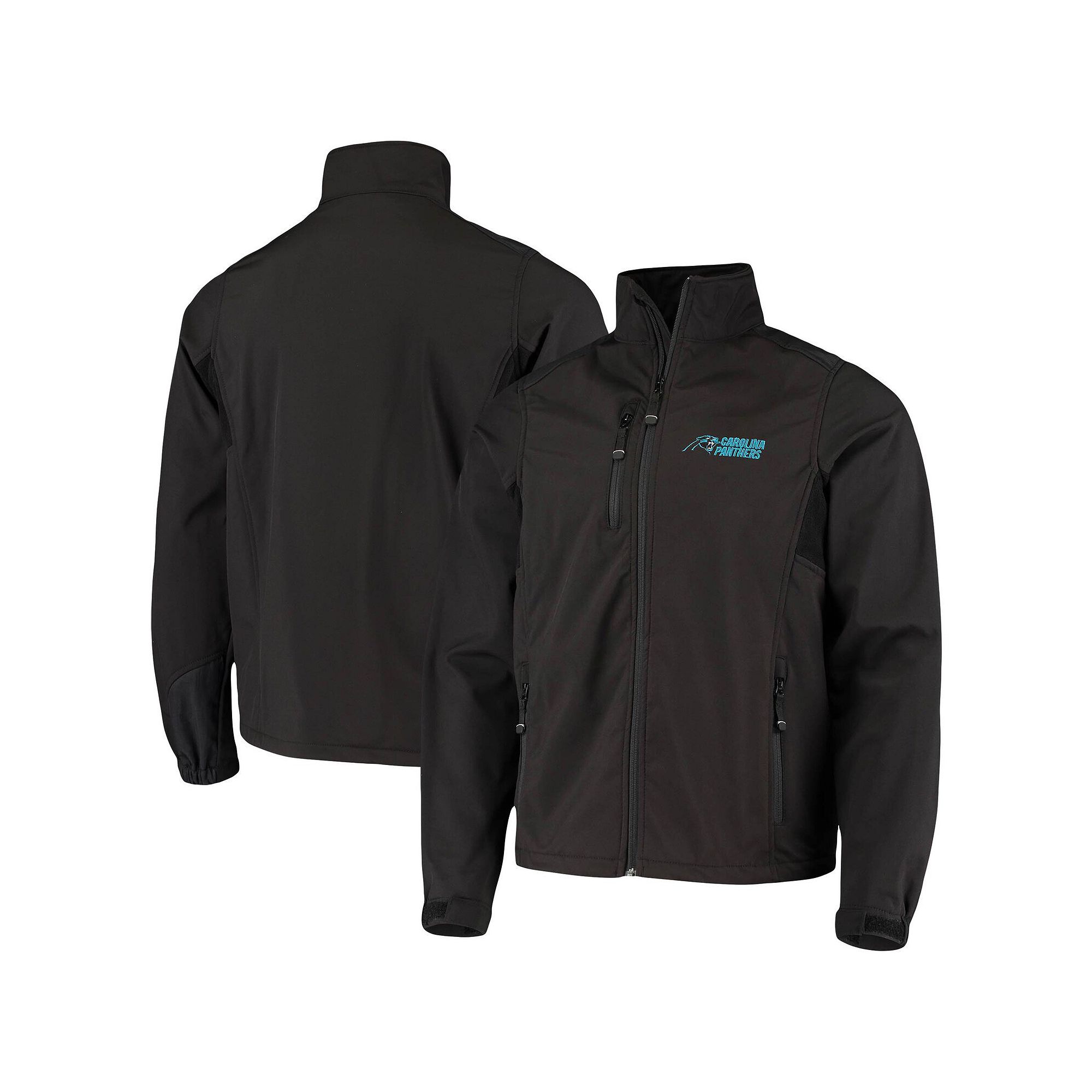 Mens Dunbrooke Black Carolina Panthers Circle Softshell Fleece Full-Zip Ja