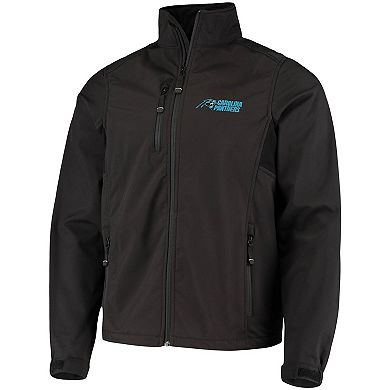 Men's Dunbrooke Black Carolina Panthers Circle Softshell Fleece Full-Zip Jacket