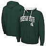 Men's Colosseum Green Michigan State Spartans Big & Tall Full-Zip Hoodie