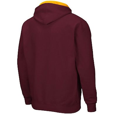 Men's Colosseum Maroon Arizona State Sun Devils Big & Tall Full-Zip Hoodie