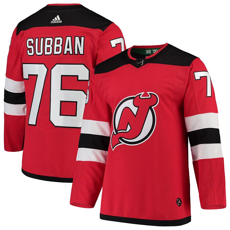 Mens adidas P.K. Subban Red New Jersey Devils Authentic Player Jersey, Siz
